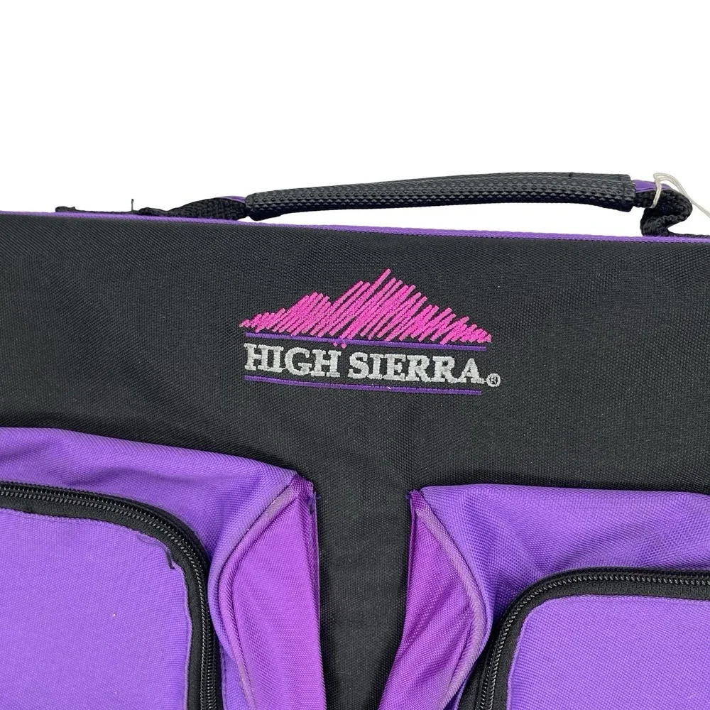 Vintage High Sierra Garment Bag Black Purple Suit Travel Luggage Shoulder 23in